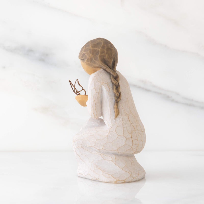 Willow Tree Quiet Wonder, May Quiet Wonders Bring You Hope, Best Wishes Gift for Graduate, Encouragement, or Butterfly and Nature Lovers, Sculpted Hand-Painted Figure - Image 2